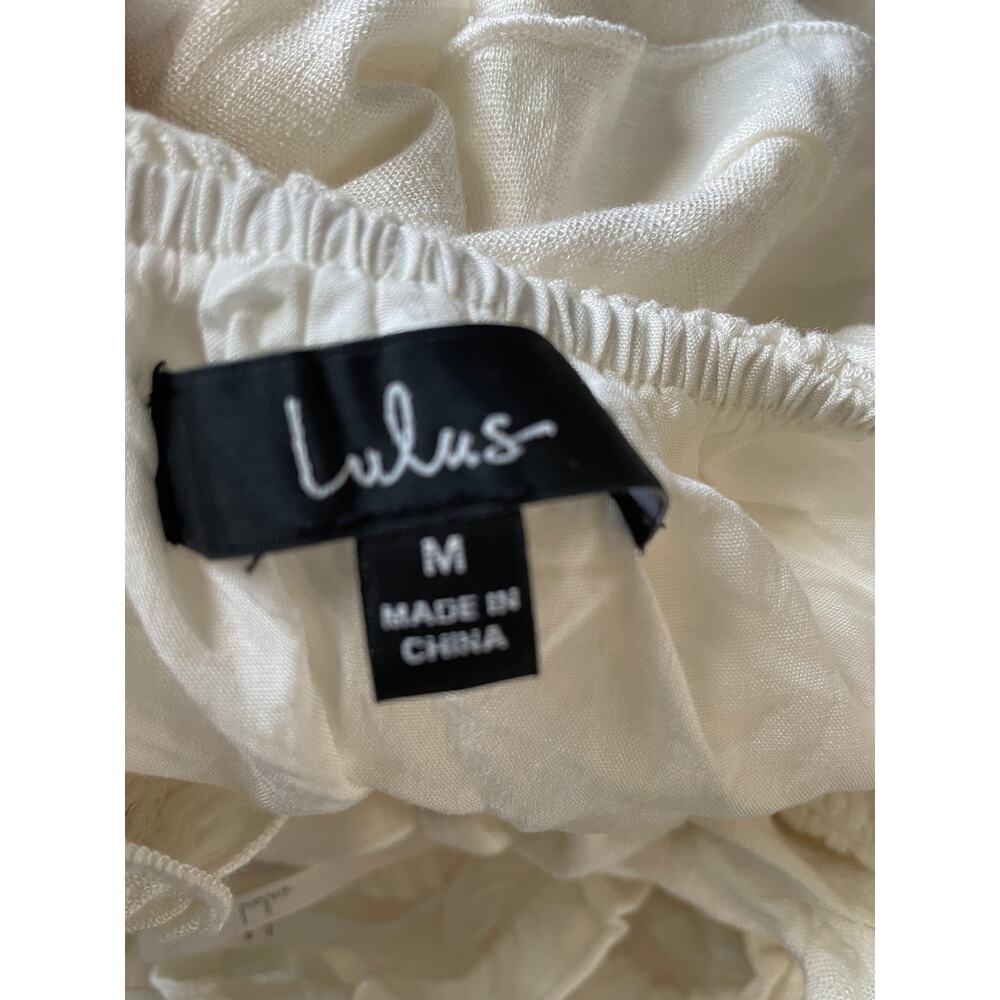 White Ruffle Tie-Back Sundress - Picture 4 of 10